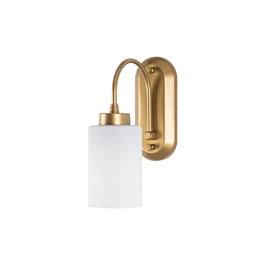 Opviq Lámpara de pared dorada con tapa de cristal